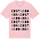 Pink Cotton t-shirt med Edstabodarna ordlek t-shirt