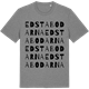 Mid Heather Gray t-shirt med Edstabodarna ordlek t-shirt