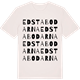 Vintage White t-shirt med Edstabodarna ordlek t-shirt