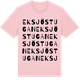 Pink Cotton t-shirt med Eksjöstugan ordlek t-shirt