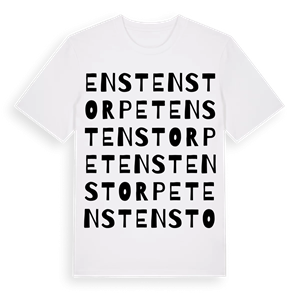 Enstenstorpet ordlek t-shirt – ekologisk bomull t-shirt från Pinshirt
