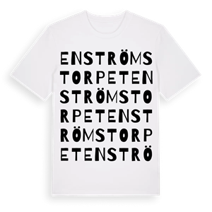 Enströmstorpet ordlek t-shirt – ekologisk bomull t-shirt från Pinshirt