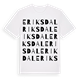 White t-shirt med Eriksdal ordlek t-shirt