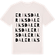 Vintage White t-shirt med Eriksdal ordlek t-shirt