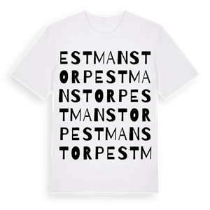 Estmanstorp ordlek t-shirt – ekologisk bomull t-shirt från Pinshirt