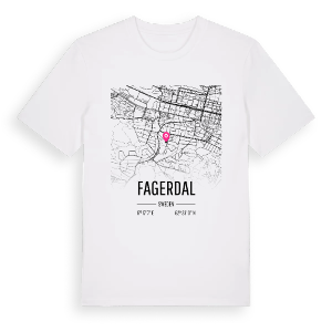 Fagerdal karta t-shirt – ekologisk bomull t-shirt från Pinshirt