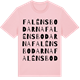 Pink Cotton t-shirt med Falénsbodarna ordlek t-shirt