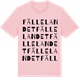 Pink Cotton t-shirt med Fällelandet ordlek t-shirt