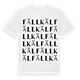 White t-shirt med Fällkäl ordlek t-shirt