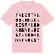 Pink Cotton t-shirt med Farestabodarna ordlek t-shirt