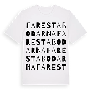 Farestabodarna ordlek t-shirt – ekologisk bomull t-shirt från Pinshirt