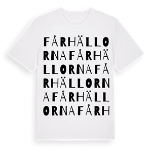 Fårhällorna ordlek t-shirt – ekologisk bomull t-shirt från Pinshirt