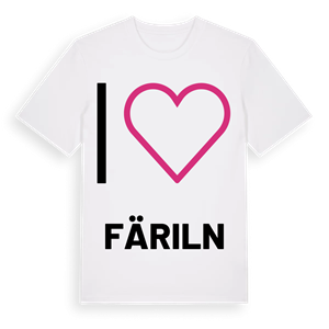 Jag älskar Färiln t-shirt stort tryck – ekologisk bomull t-shirt från Pinshirt