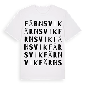 Färnsvik ordlek t-shirt – ekologisk bomull t-shirt från Pinshirt
