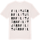 Vintage White t-shirt med Filitjärn ordlek t-shirt