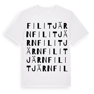 Filitjärn ordlek t-shirt – ekologisk bomull t-shirt från Pinshirt