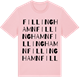 Pink Cotton t-shirt med Fillinghamn ordlek t-shirt