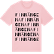 Pink Cotton t-shirt med Finnängena ordlek t-shirt