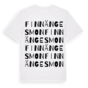 Finnängesmon ordlek t-shirt – ekologisk bomull t-shirt från Pinshirt