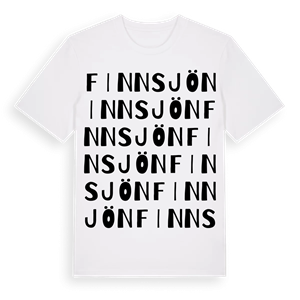 Finnsjön ordlek t-shirt – ekologisk bomull t-shirt från Pinshirt