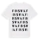 White t-shirt med Finsvik ordlek t-shirt