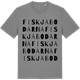 Mid Heather Gray t-shirt med Fiskjabodarna ordlek t-shirt