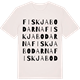 Vintage White t-shirt med Fiskjabodarna ordlek t-shirt