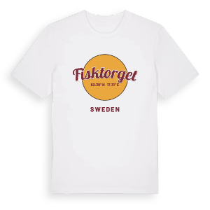 Fisktorget cirkel t-shirt – ekologisk bomull t-shirt från Pinshirt