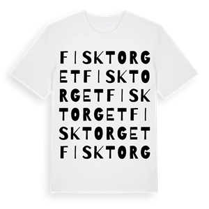 Fisktorget ordlek t-shirt – ekologisk bomull t-shirt från Pinshirt