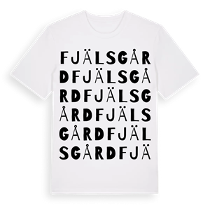 Fjäls gård ordlek t-shirt – ekologisk bomull t-shirt från Pinshirt