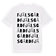 Fjäls gård ordlek t-shirt