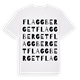 Flaggberget ordlek t-shirt