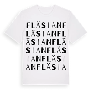 Fläsian ordlek t-shirt – ekologisk bomull t-shirt från Pinshirt