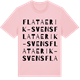 Pink Cotton t-shirt med Flata Erik-Svens ordlek t-shirt
