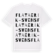 White t-shirt med Flata Erik-Svens ordlek t-shirt