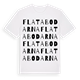 White t-shirt med Flatabodarna ordlek t-shirt