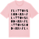 Pink Cotton t-shirt med Flattomsbodarna ordlek t-shirt
