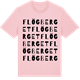 Pink Cotton t-shirt med Flögberget ordlek t-shirt