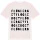 Vintage White t-shirt med Flögberget ordlek t-shirt