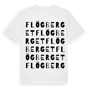 Flögberget ordlek t-shirt – ekologisk bomull t-shirt från Pinshirt