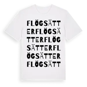 Flögsätter ordlek t-shirt – ekologisk bomull t-shirt från Pinshirt