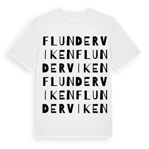 Flunderviken ordlek t-shirt – ekologisk bomull t-shirt från Pinshirt