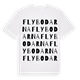 White t-shirt med Flybodarna ordlek t-shirt