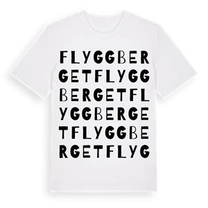 Flyggberget ordlek t-shirt – ekologisk bomull t-shirt från Pinshirt