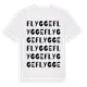 White t-shirt med Flygge ordlek t-shirt