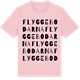 Pink Cotton t-shirt med Flyggebodarna ordlek t-shirt
