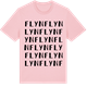 Pink Cotton t-shirt med Flyn ordlek t-shirt