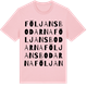 Pink Cotton t-shirt med Följansbodarna ordlek t-shirt