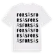 White t-shirt med Forsås ordlek t-shirt