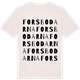 Vintage White t-shirt med Forsbodarna ordlek t-shirt